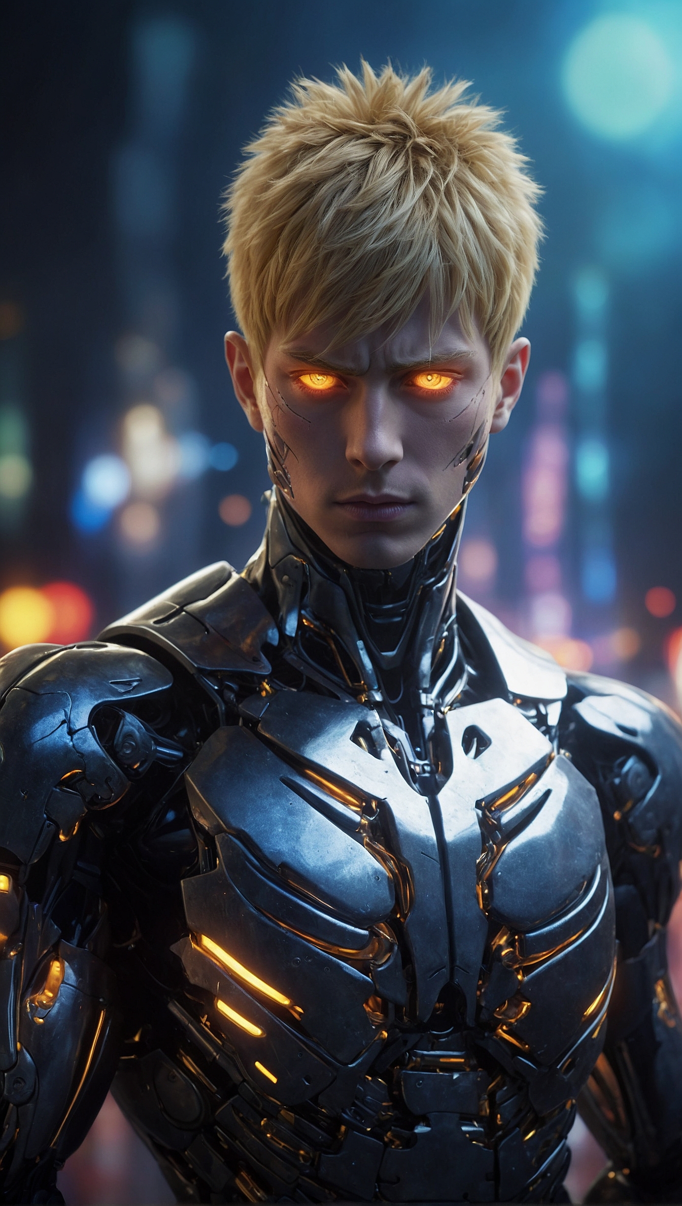 Default_A_cyborg_hero_named_Genos_from_One_Punch_Man_stands_ou_3